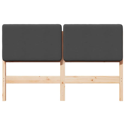 vidaXL Gepolstertes Kopfteil mit Kopfteil Braun und Dunkelgrau 140 cm