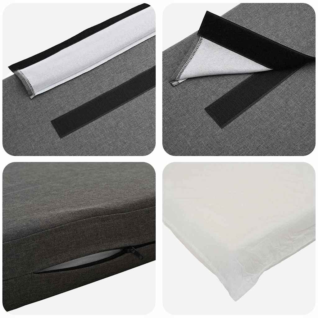 Gepolstertes Kopfteil mit Kopfteil Braun und Hellgrau 135 cm