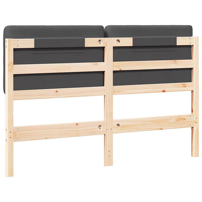 Gepolstertes Kopfteil mit Kopfteil Braun und Dunkelgrau 135 cm