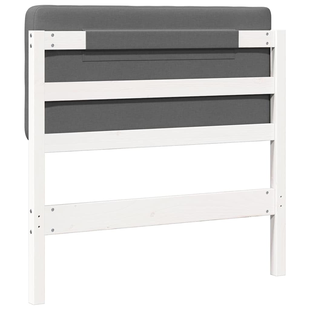 Gepolstertes Kopfteil mit Kopfteil Weiß und Hellgrau 100 cm