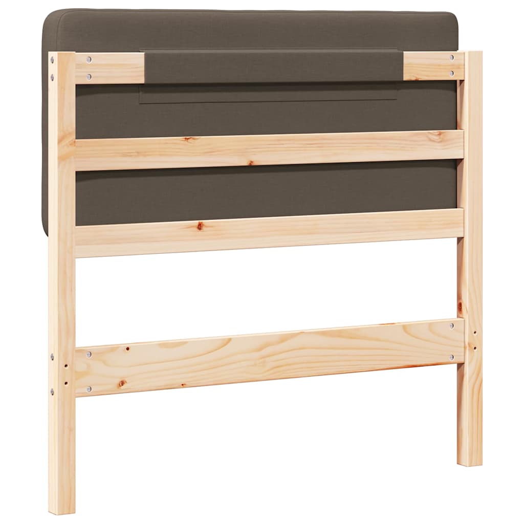 vidaXL Gepolstertes Kopfteil mit Kopfteil Braun und Taupe 80 cm