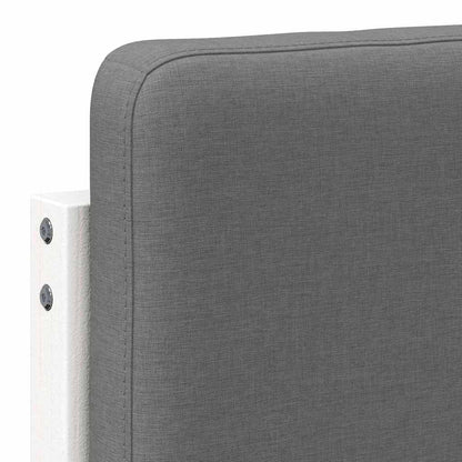 vidaXL Gepolstertes Kopfteil mit Kopfteil Weiß und Hellgrau 80 cm