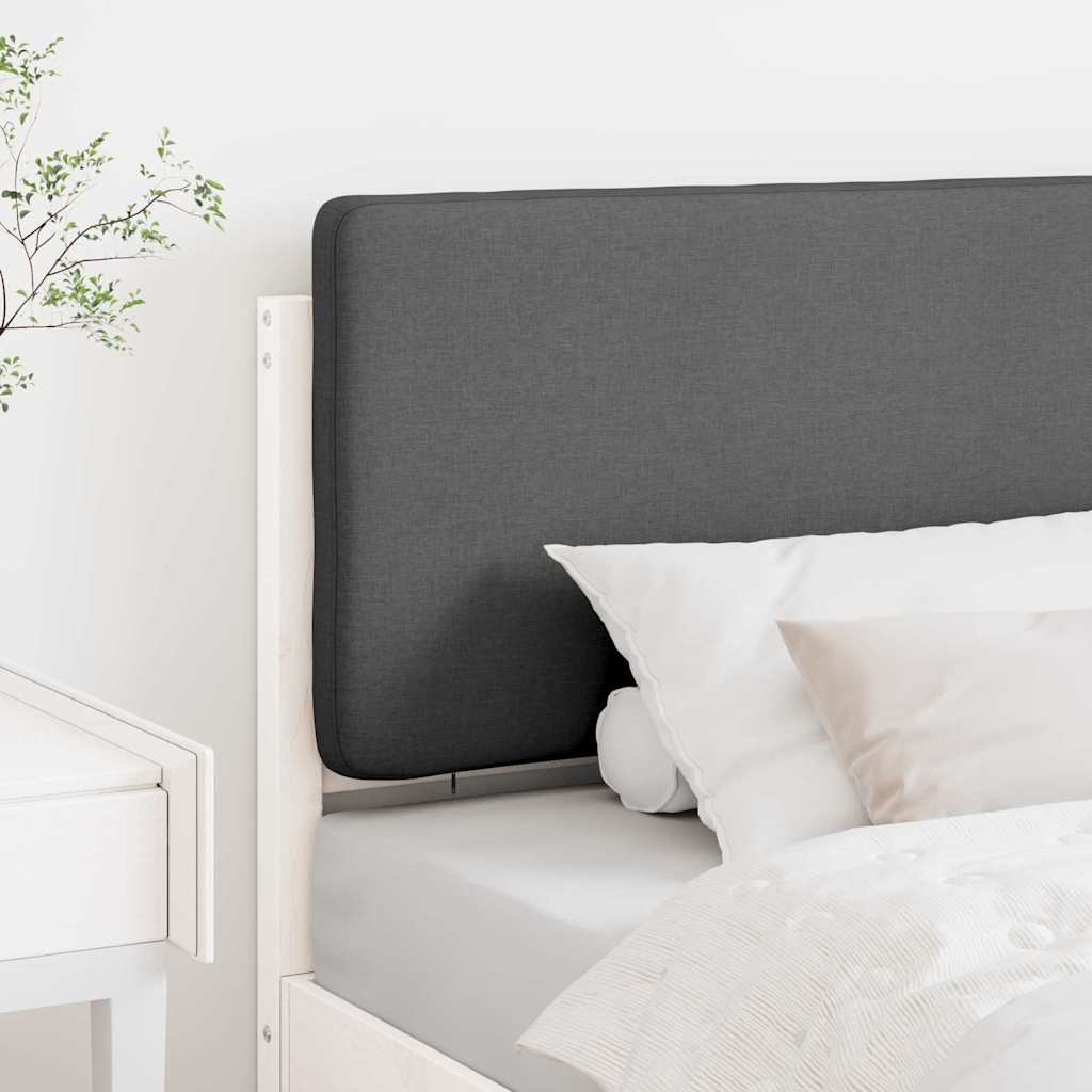 vidaXL Gepolstertes Kopfteil mit Kopfteil Weiß und Hellgrau 80 cm