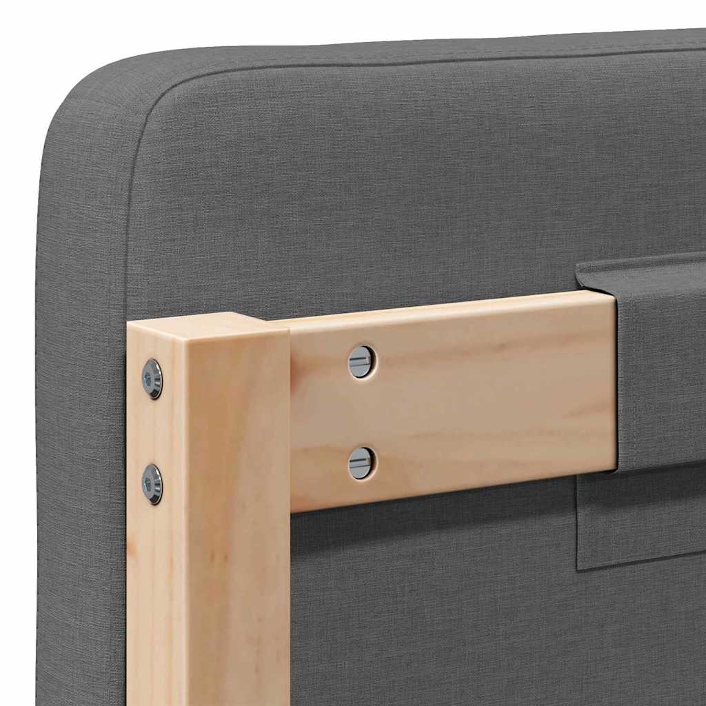 vidaXL Gepolstertes Kopfteil mit Kopfteil Braun und Hellgrau 75 cm