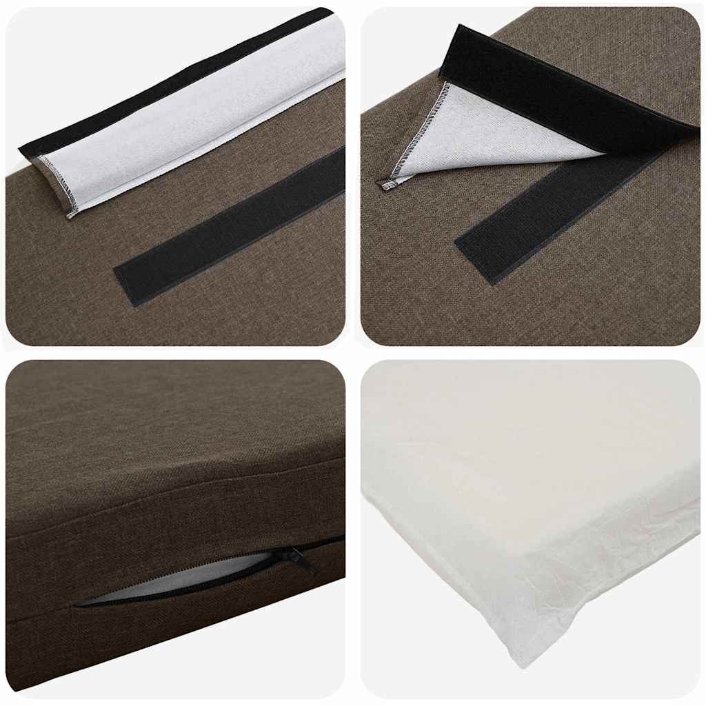 Gepolstertes Kopfteil mit Kopfteil Braun und Taupe 75 cm