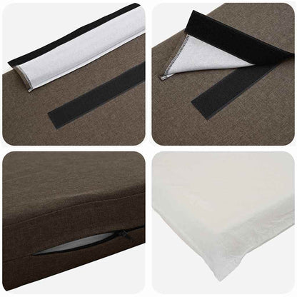 Gepolstertes Kopfteil mit Kopfteil Braun und Taupe 75 cm