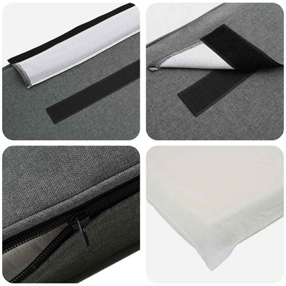 Gepolstertes Kopfteil mit Kopfteil Braun und Hellgrau 180 cm