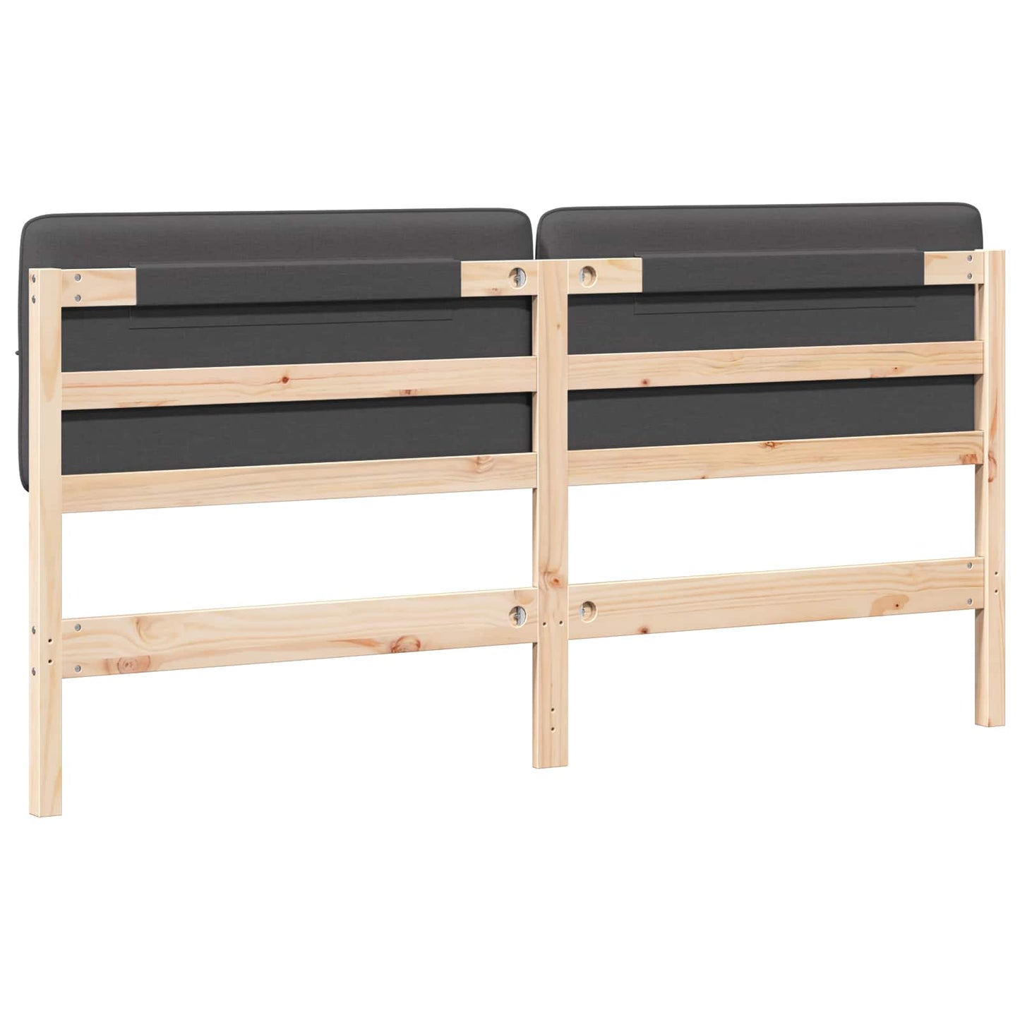 Gepolstertes Kopfteil mit Kopfteil Braun und Dunkelgrau 180 cm