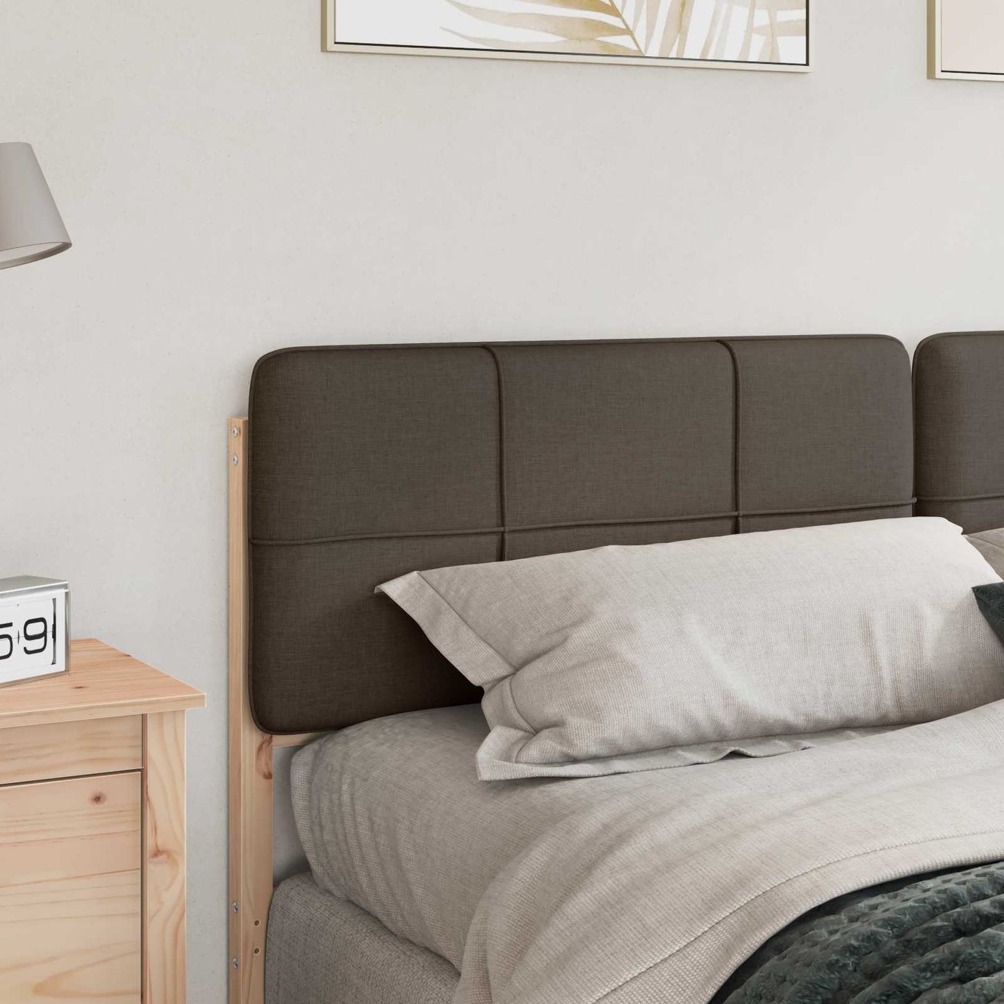 vidaXL Gepolstertes Kopfteil mit Kopfteil Braun und Taupe 180 cm