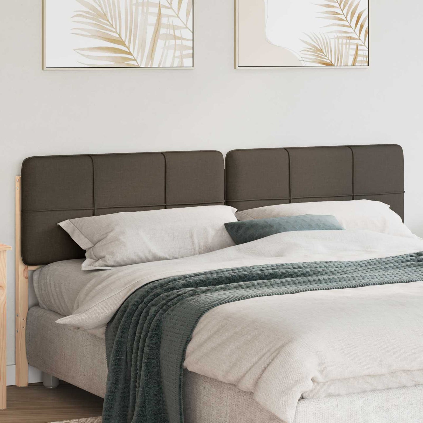 vidaXL Gepolstertes Kopfteil mit Kopfteil Braun und Taupe 180 cm