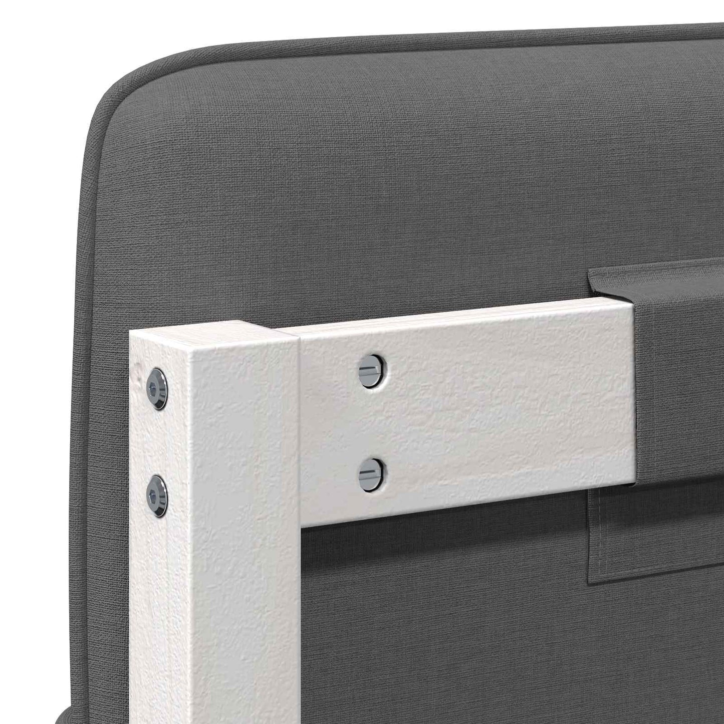 Gepolstertes Kopfteil mit Kopfteil Weiß und Hellgrau 180 cm