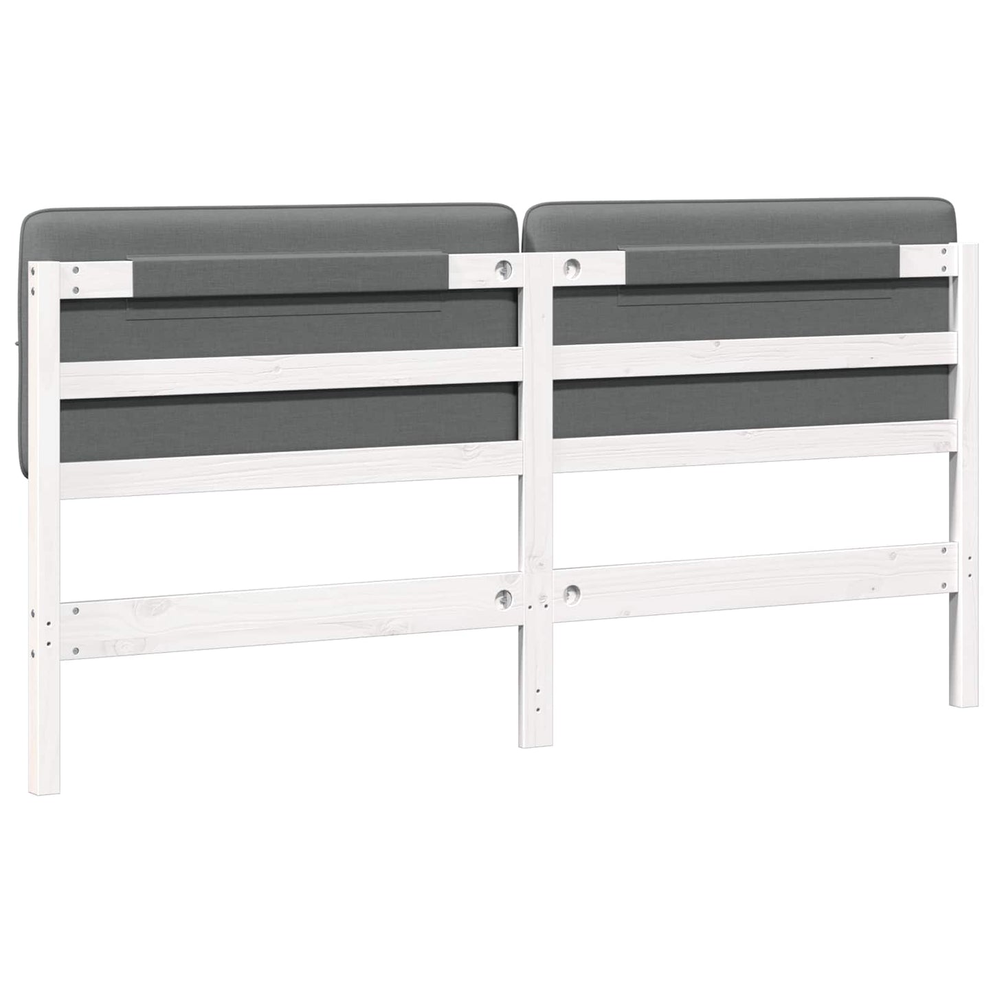 Gepolstertes Kopfteil mit Kopfteil Weiß und Hellgrau 180 cm