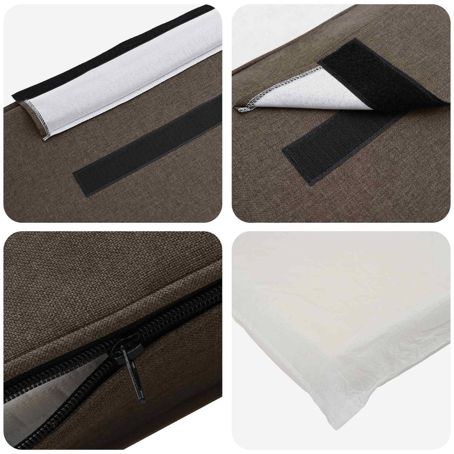 vidaXL Gepolstertes Kopfteil mit Kopfteil Braun und Taupe 160 cm