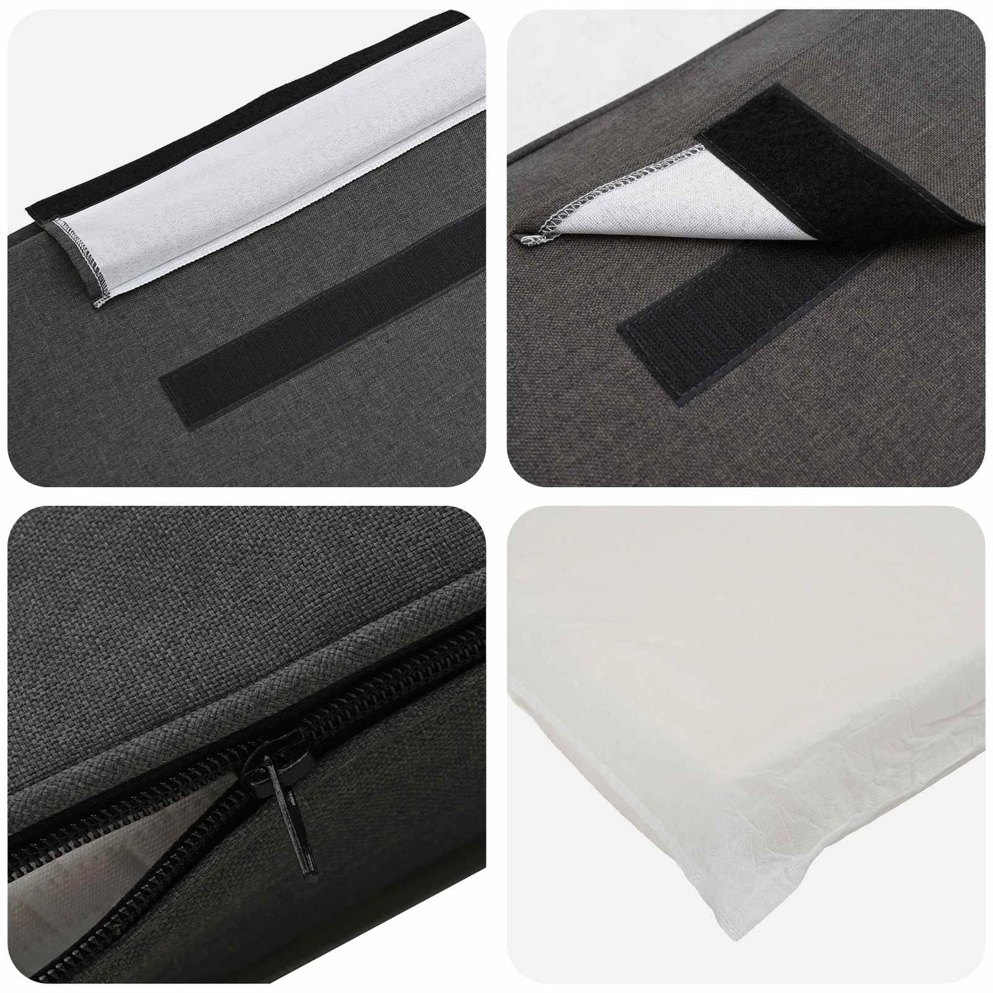 Gepolstertes Kopfteil mit Kopfteil Braun und Dunkelgrau 140 cm