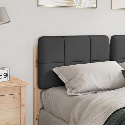 vidaXL Gepolstertes Kopfteil mit Kopfteil Braun und Dunkelgrau 135 cm
