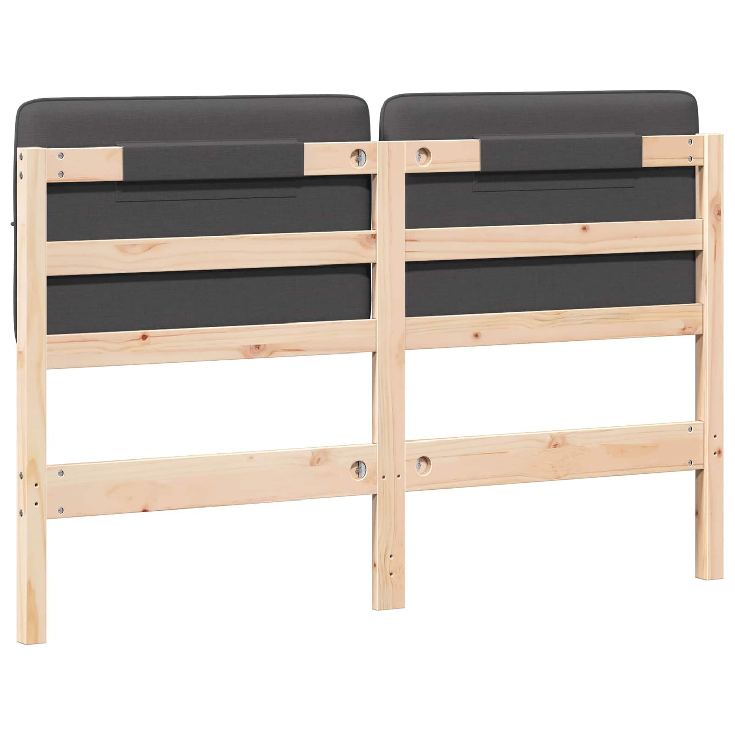 vidaXL Gepolstertes Kopfteil mit Kopfteil Braun und Dunkelgrau 135 cm