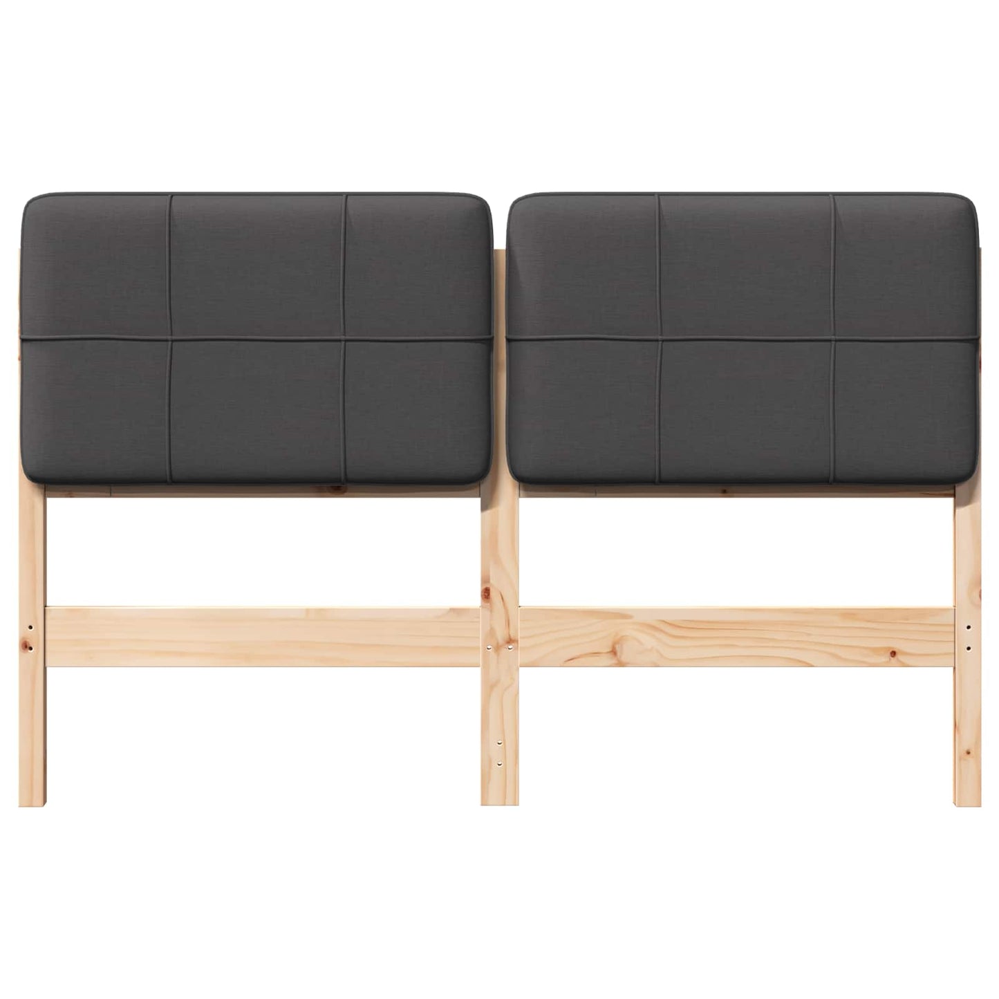 vidaXL Gepolstertes Kopfteil mit Kopfteil Braun und Dunkelgrau 135 cm