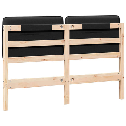 vidaXL Gepolstertes Kopfteil mit Kopfteil Braun und Schwarz 120 cm