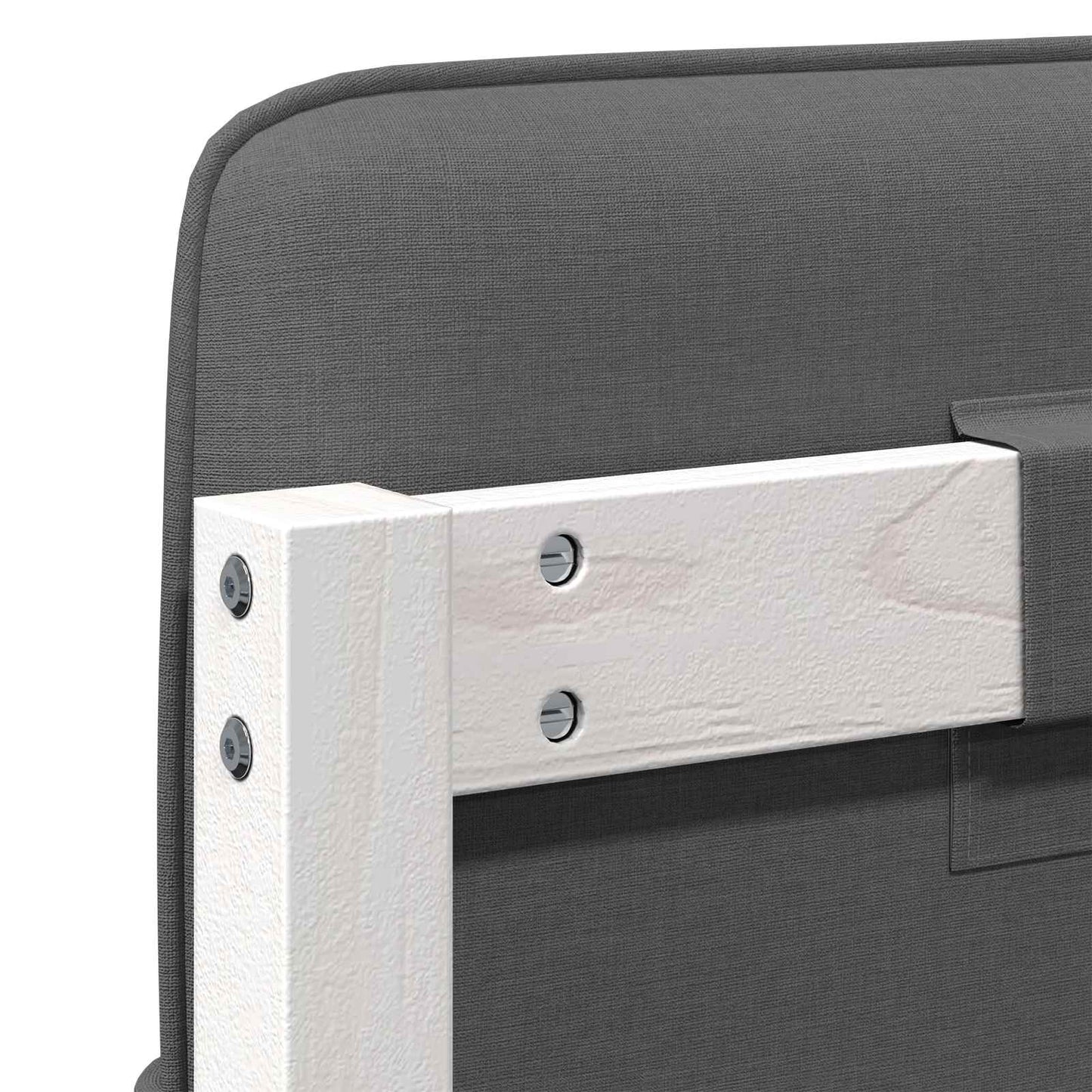 vidaXL Gepolstertes Kopfteil mit Kopfteil Weiß und Hellgrau 120 cm