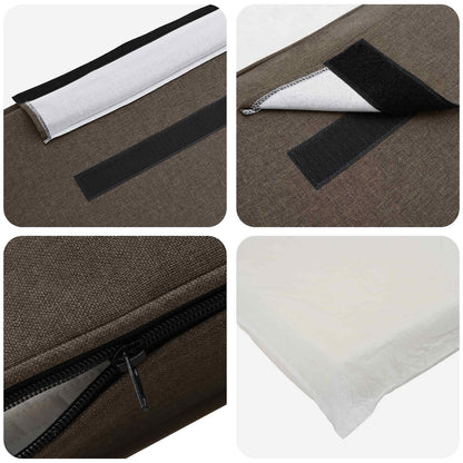 vidaXL Gepolstertes Kopfteil mit Kopfteil Braun und Taupe 100 cm