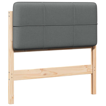 vidaXL Gepolstertes Kopfteil mit Kopfteil Braun und Hellgrau 90 cm