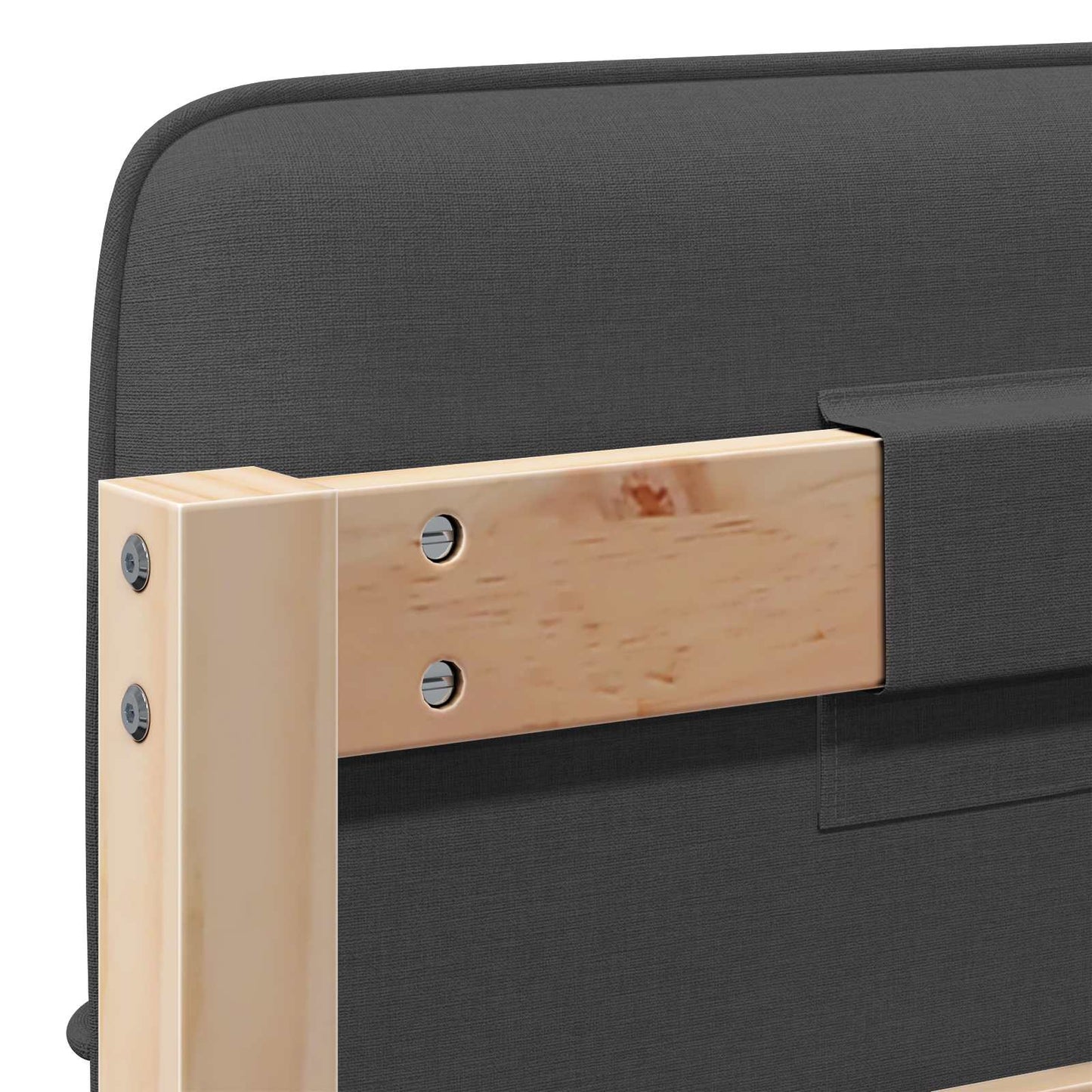 Gepolstertes Kopfteil mit Kopfteil Braun und Dunkelgrau 90 cm