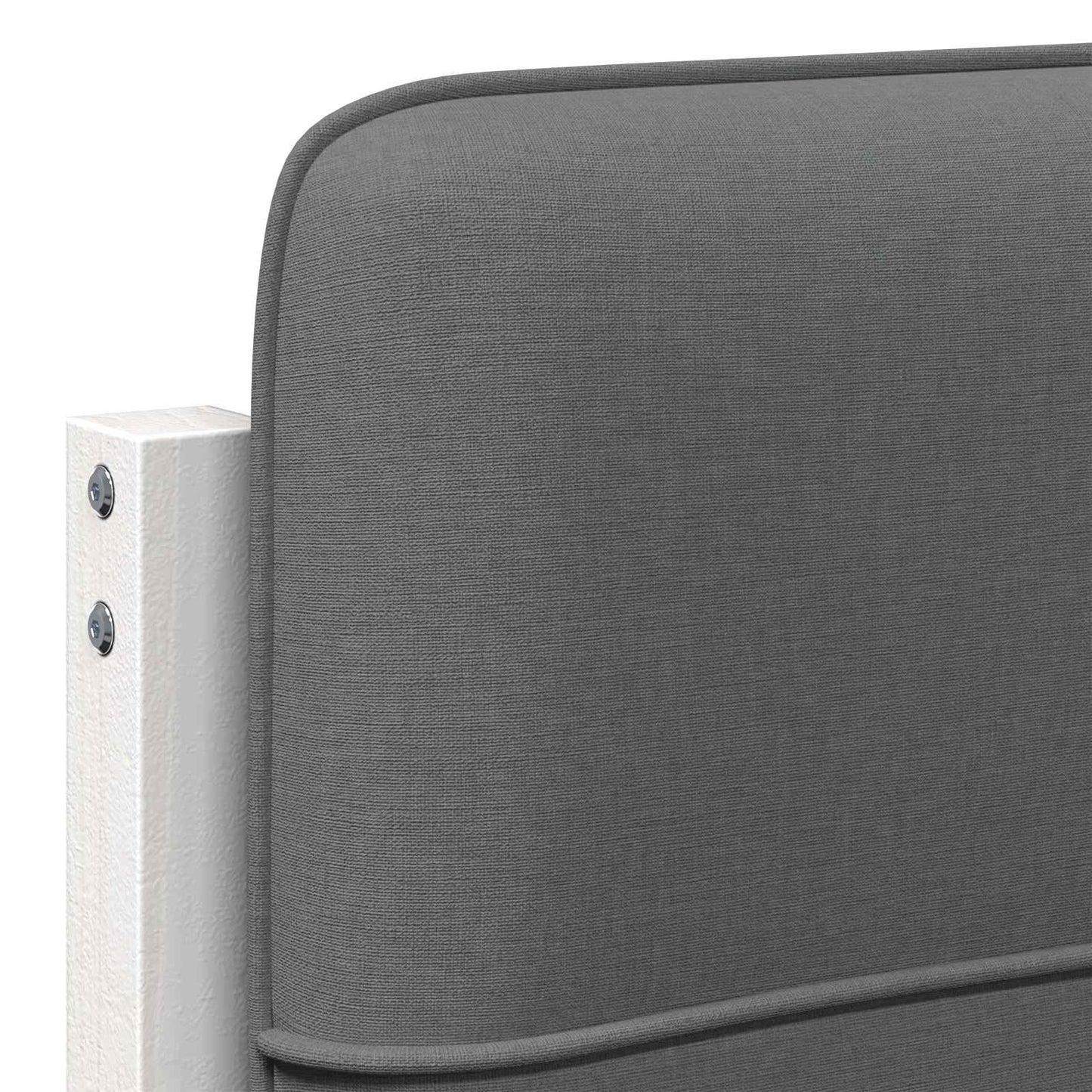 Gepolstertes Kopfteil mit Kopfteil Weiß und Hellgrau 90 cm