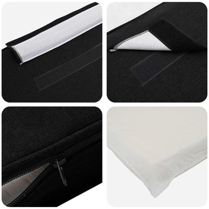 vidaXL Tête de lit rembourrée avec sommier marron et noir 80 cm