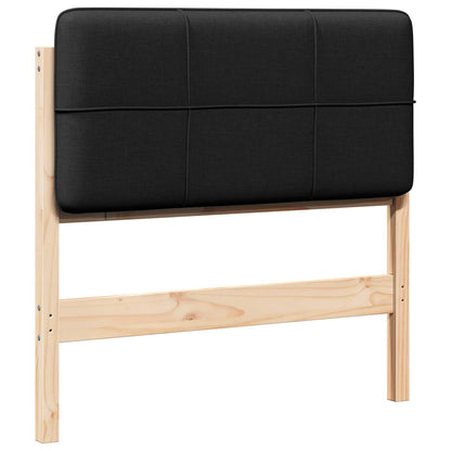 vidaXL Tête de lit rembourrée avec sommier marron et noir 80 cm