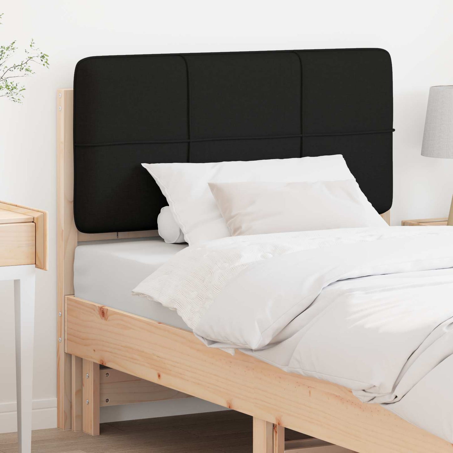 vidaXL Gepolstertes Kopfteil mit Kopfteil Braun und Schwarz 75 cm