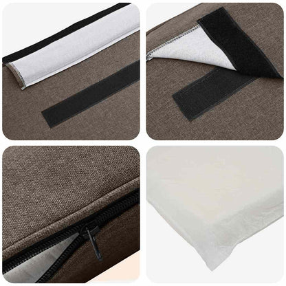 vidaXL Gepolstertes Kopfteil mit Kopfteil Braun und Taupe 200 cm
