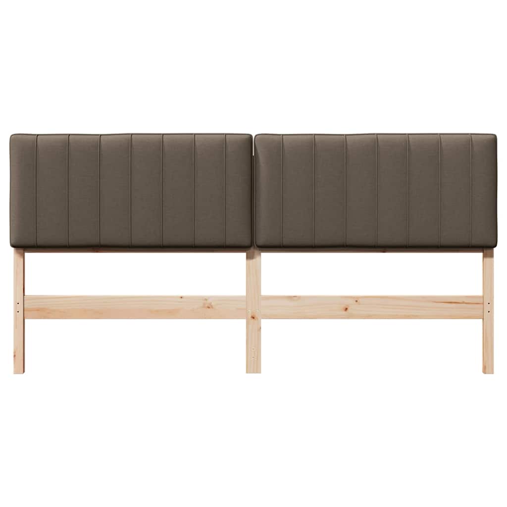 vidaXL Gepolstertes Kopfteil mit Kopfteil Braun und Taupe 200 cm