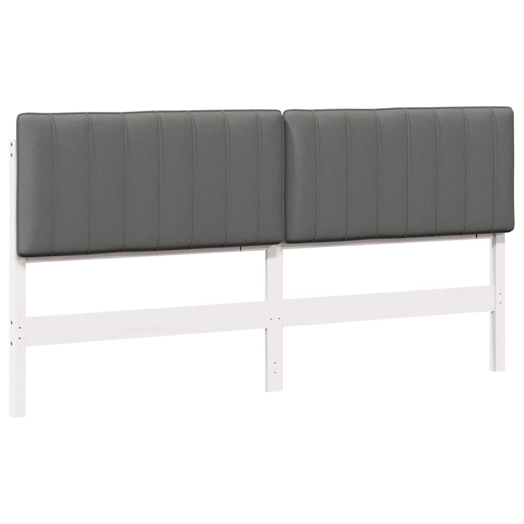 Gepolstertes Kopfteil mit Kopfteil Weiß und Hellgrau 200 cm