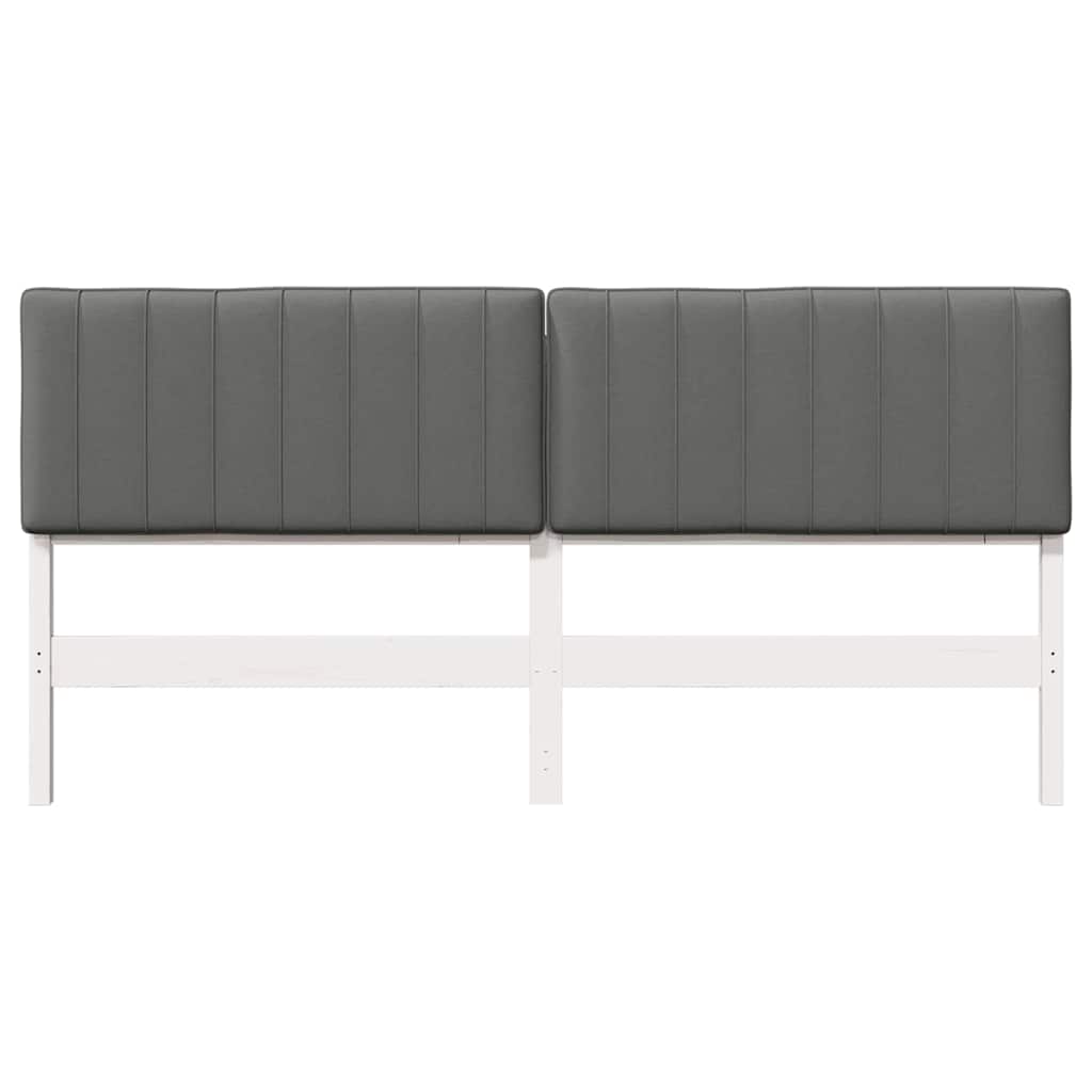 Gepolstertes Kopfteil mit Kopfteil Weiß und Hellgrau 200 cm