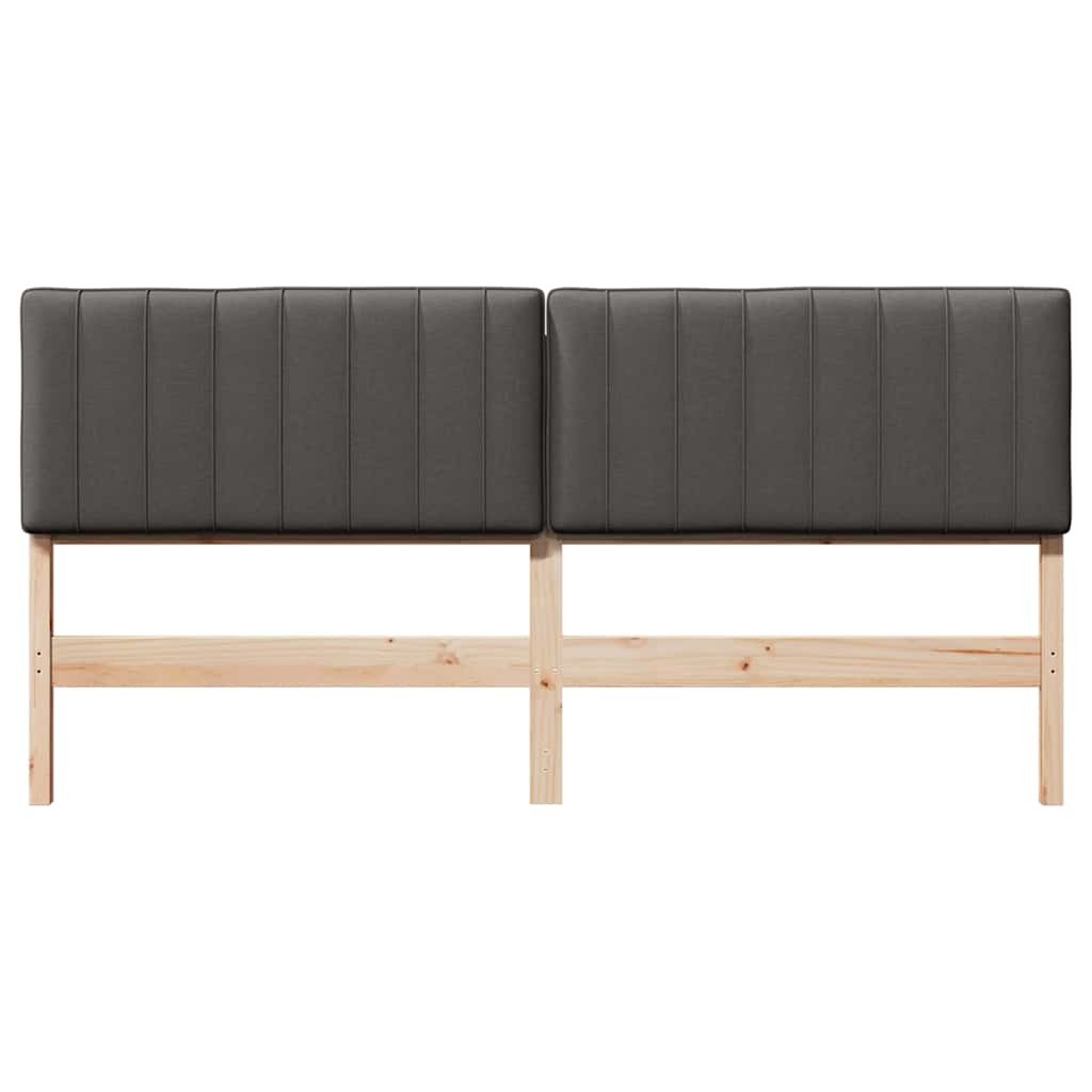 vidaXL Gepolstertes Kopfteil mit Kopfteil Braun und Dunkelgrau 180 cm