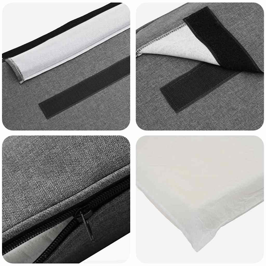 Gepolstertes Kopfteil mit Kopfteil Weiß und Hellgrau 180 cm