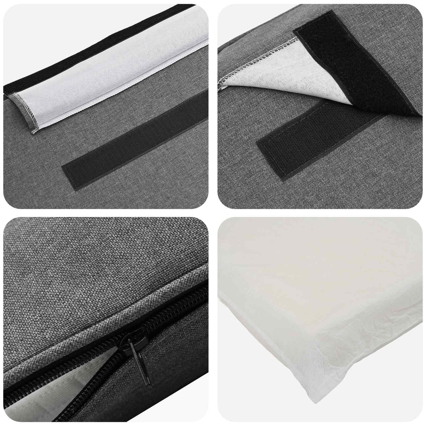 Gepolstertes Kopfteil mit Kopfteil Braun und Hellgrau 160 cm