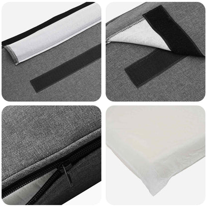 Gepolstertes Kopfteil mit Kopfteil Braun und Hellgrau 160 cm