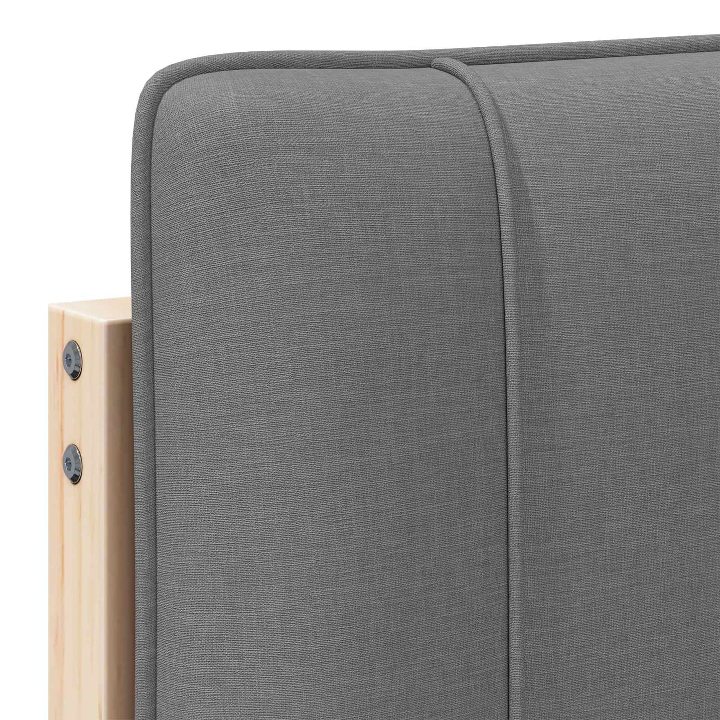 vidaXL Gepolstertes Kopfteil mit Kopfteil Braun und Hellgrau 150 cm