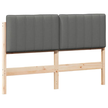vidaXL Gepolstertes Kopfteil mit Kopfteil Braun und Hellgrau 140 cm