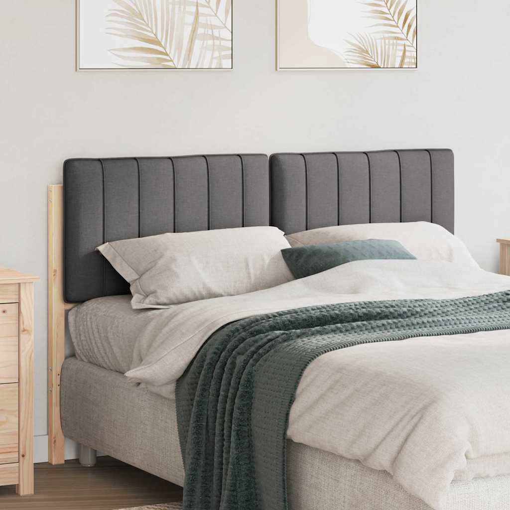 vidaXL Gepolstertes Kopfteil mit Kopfteil Braun und Dunkelgrau 140 cm