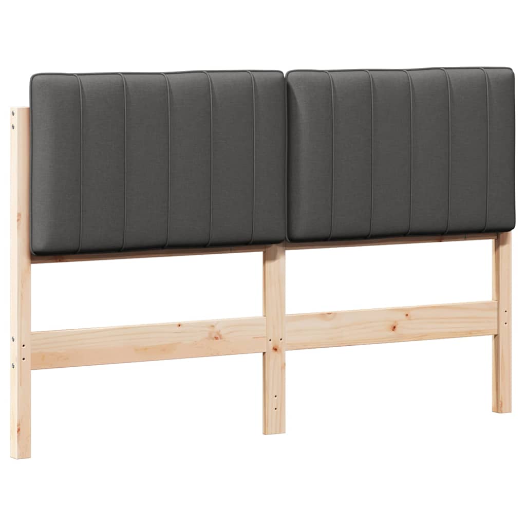 vidaXL Gepolstertes Kopfteil mit Kopfteil Braun und Dunkelgrau 140 cm