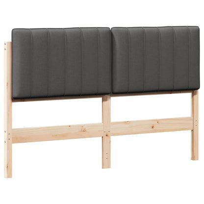 vidaXL Gepolstertes Kopfteil mit Kopfteil Braun und Dunkelgrau 140 cm