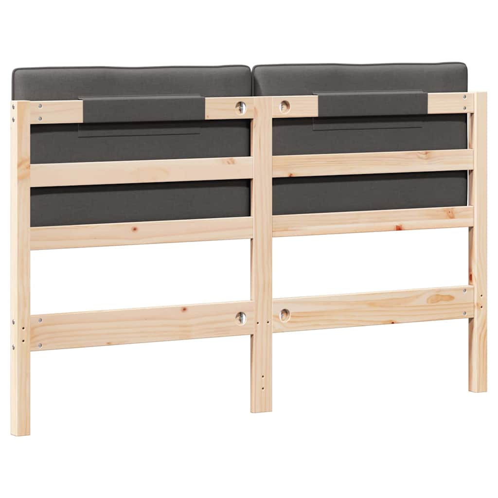 vidaXL Gepolstertes Kopfteil mit Kopfteil Braun und Dunkelgrau 140 cm
