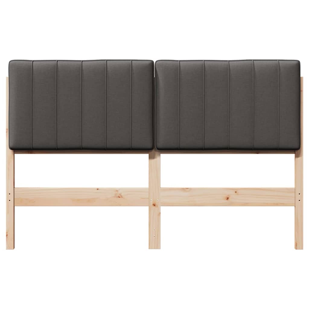 vidaXL Gepolstertes Kopfteil mit Kopfteil Braun und Dunkelgrau 140 cm