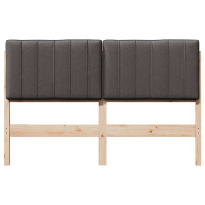 vidaXL Gepolstertes Kopfteil mit Kopfteil Braun und Dunkelgrau 140 cm