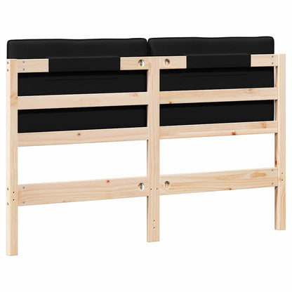 vidaXL Gepolstertes Kopfteil mit Kopfteil Braun und Schwarz 140 cm