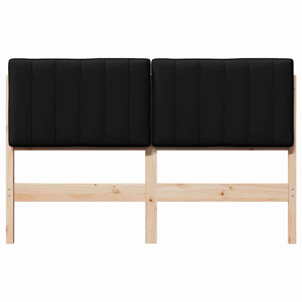 vidaXL Gepolstertes Kopfteil mit Kopfteil Braun und Schwarz 140 cm
