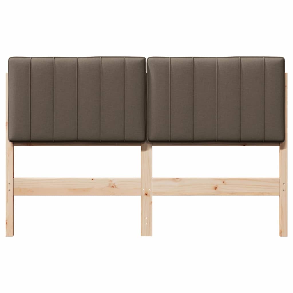 vidaXL Gepolstertes Kopfteil mit Kopfteil Braun und Taupe 140 cm