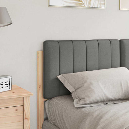 vidaXL Gepolstertes Kopfteil mit Kopfteil Braun und Hellgrau 135 cm